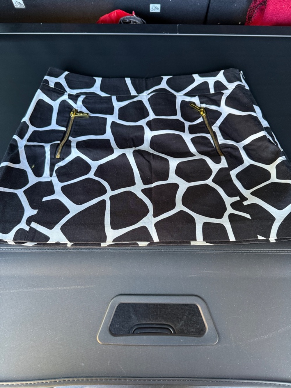 Michael Kors Black and White Graphic Print Skirt